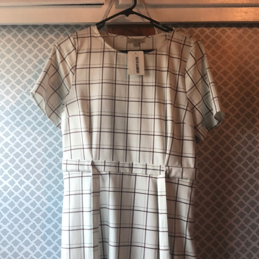 Plaid midi dress